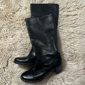 Knee high leather boots